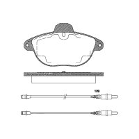Brake pad set discs 17 mm TRISCAN IAM-Expertise for...