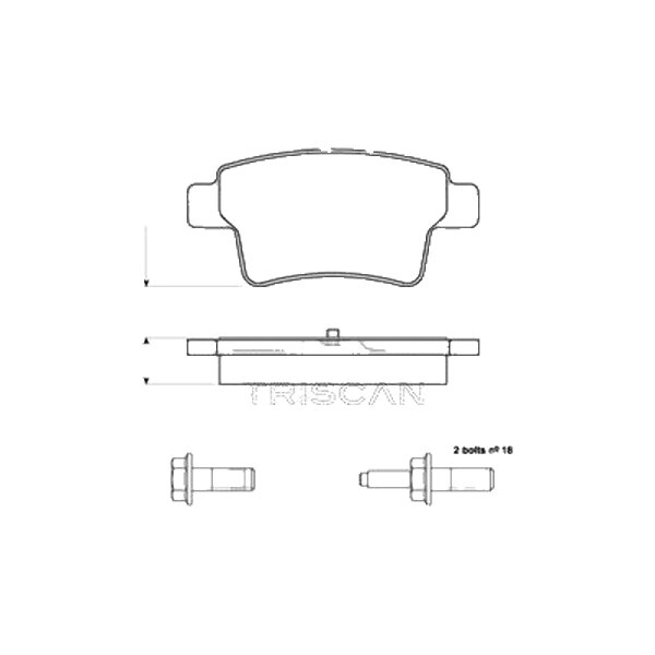 Brake pad set discs 16.5 mm TRISCAN IAM-Expertise for CITROËN C4 and others