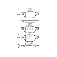 Brake pad set discs 17 mm TRISCAN IAM-Expertise for HONDA...