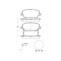 Brake pad set discs 17.8 mm TRISCAN IAM-Expertise for...