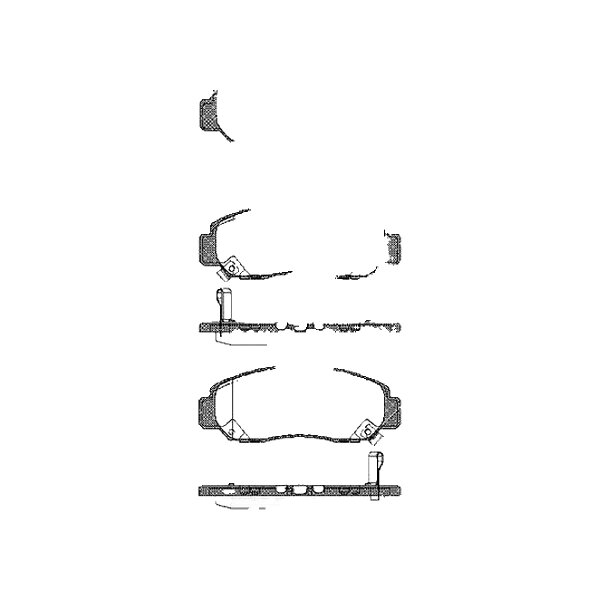 Brake pad set discs 17 mm with wear warning TRISCAN for e.g. HONDA FR-V