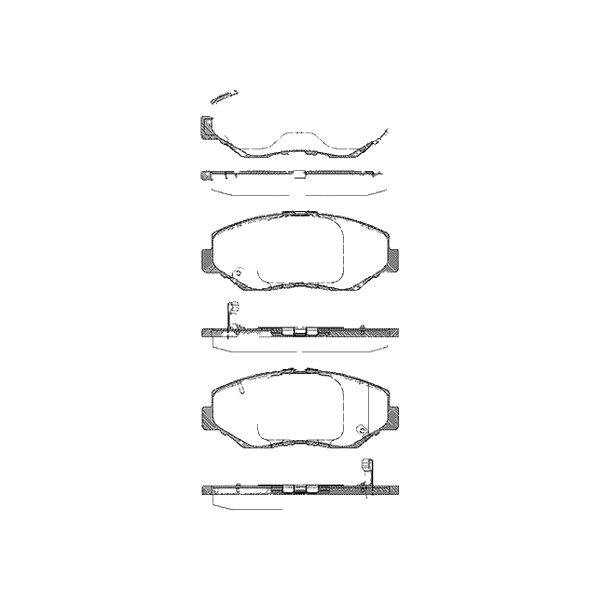 Brake pad set discs 17.3 mm TRISCAN IAM-Expertise for HONDA ELEMENT and others
