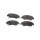 Brake pad set discs 15 mm with wear warning TRISCAN for e.g. HONDA CIVIC