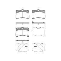 Brake pad set discs 14.5 mm with wear warning TRISCAN for...