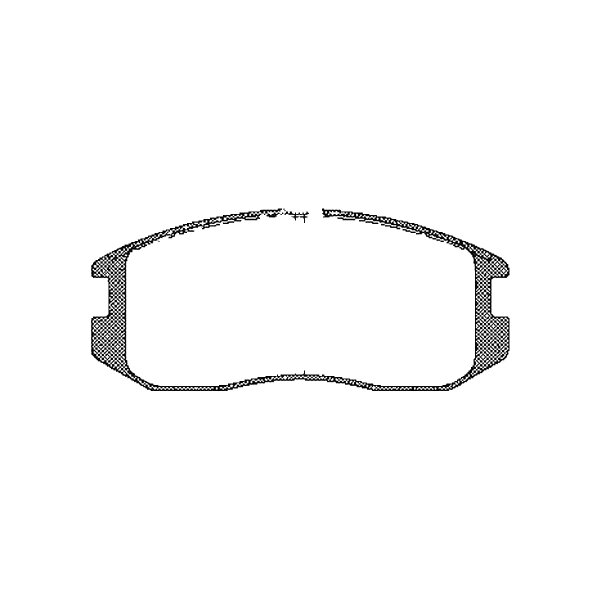 Brake pad set discs 15 mm TRISCAN for e.g. MITSUBISHI GALANT