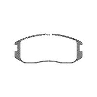 Brake pad set discs 15 mm TRISCAN for e.g. MITSUBISHI GALANT