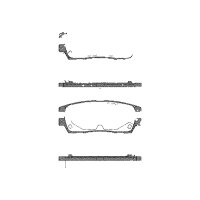 Brake pad set discs 14 mm TRISCAN for e.g. MITSUBISHI PAJERO