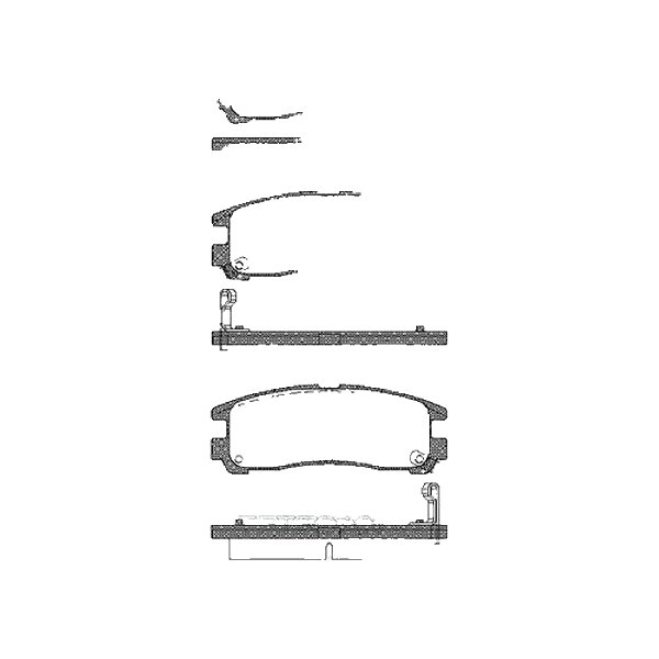 Brake pad set discs 15.5 mm TRISCAN for e.g. MITSUBISHI GALANT
