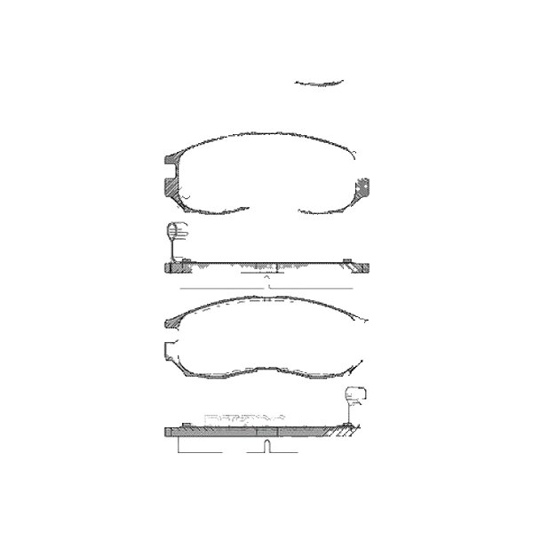 Brake pad set discs 16 mm TRISCAN for e.g. MITSUBISHI GALANT
