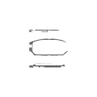 Brake pad set discs 15.3 mm TRISCAN for e.g. MITSUBISHI...