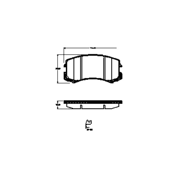 Brake pad set discs 15.5 mm TRISCAN for e.g. MITSUBISHI LANCER