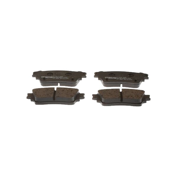 Brake pad set discs 14 mm TRISCAN for e.g. MITSUBISHI OUTLANDER