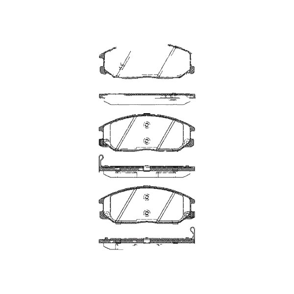 Brake pad set discs 17 mm with wear warning TRISCAN for HYUNDAI H-1
