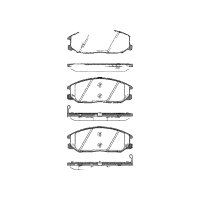 Brake pad set discs 17 mm with wear warning TRISCAN for...