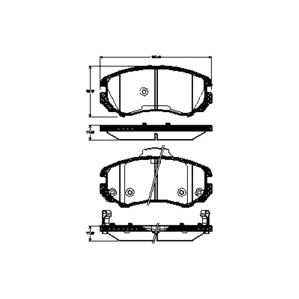 Bremsbelagsatz Scheiben 17,5 mm TRISCAN für u.a. HYUNDAI TUCSON