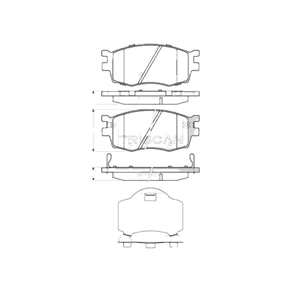 Brake pad set discs 17.7 mm TRISCAN IAM-Expertise for HYUNDAI i20 and others