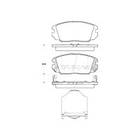 Brake pad set discs TRISCAN IAM-Expertise for HYUNDAI...