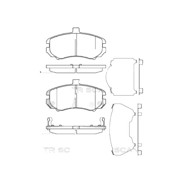 Brake pad set discs 17 mm TRISCAN IAM-Expertise for e.g. HYUNDAI ELANTRA