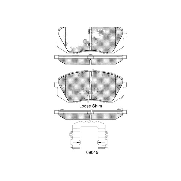 Brake pad set discs 16.7 mm TRISCAN for HYUNDAI TUCSON and others