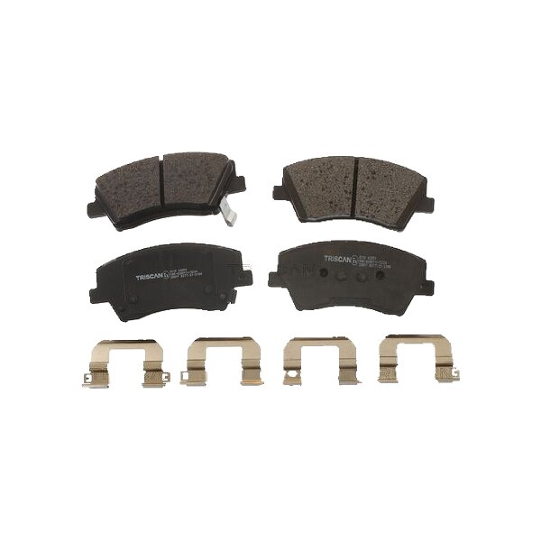 Brake pad set discs 17.6 mm TRISCAN for e.g. HYUNDAI ELANTRA