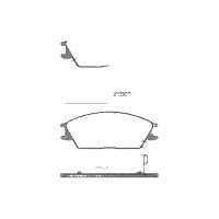 Brake pad set discs 14.8 mm TRISCAN IAM-Expertise for...