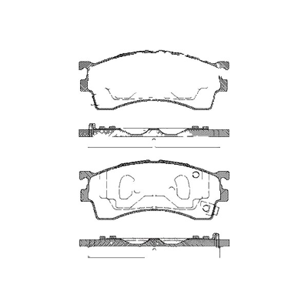 Brake pad set discs 16.5 mm with wear warning TRISCAN for e.g. MAZDA 626