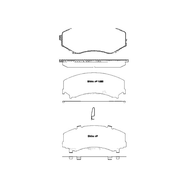 Bremsbelagsatz Scheiben 16 mm mit Verschleißwarnung TRISCAN für u.a. MAZDA MPV