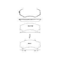 Brake pad set discs 16 mm with wear warning TRISCAN for...