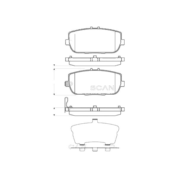 Brake pad set discs 13.8 mm TRISCAN IAM-Expertise for MAZDA MX-5