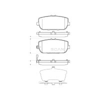 Brake pad set discs 13.8 mm TRISCAN IAM-Expertise for...