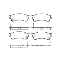 Brake pad set discs 15.5 mm TRISCAN IAM-Expertise for...