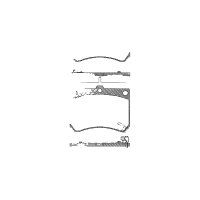 Brake pad set discs 15 mm with wear warning TRISCAN for...