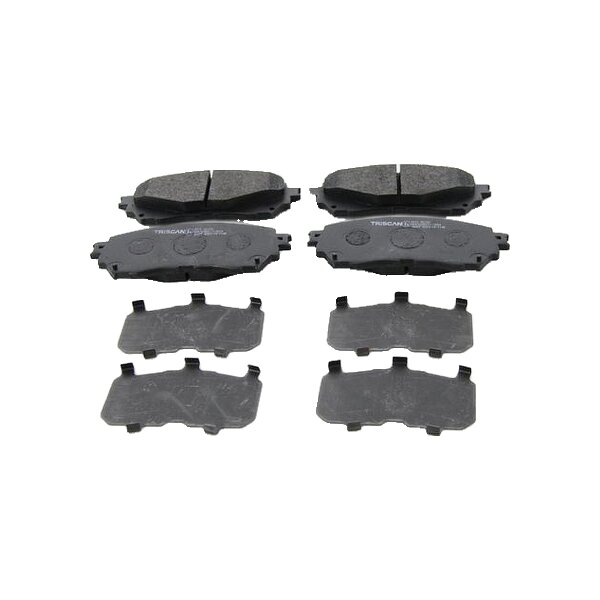 Brake pad set discs 15.5 mm with wear warning TRISCAN for e.g. MAZDA 6