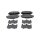Brake pad set discs 15.5 mm with wear warning TRISCAN for e.g. MAZDA 6