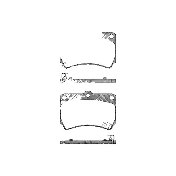 Brake pad set discs 15 mm TRISCAN IAM-Expertise for e.g. MAZDA 323