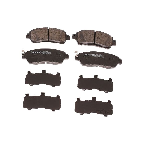 Brake pad set discs 15.4 mm incl. wear warning contact TRISCAN for MAZDA 2