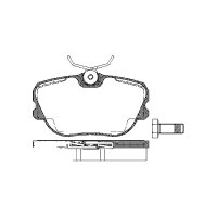 Brake pad set discs 16.8 mm TRISCAN IAM-Expertise for...