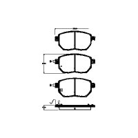 Brake pad set discs 15.5 mm TRISCAN IAM-Expertise for...