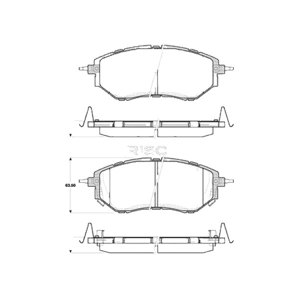 Brake pad set discs 18 mm TRISCAN IAM-Expertise for SUBARU OUTBACK and others