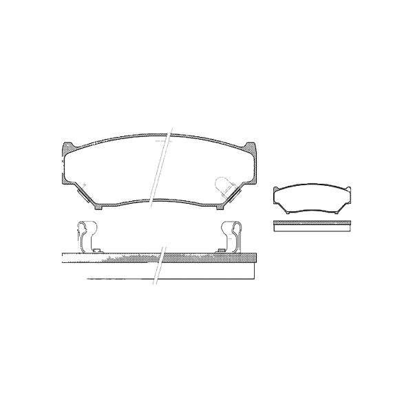 Brake pad set discs 15.5 mm TRISCAN IAM-Expertise for SUZUKI VITARA and others