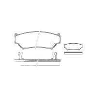 Brake pad set discs 15.5 mm TRISCAN IAM-Expertise for...