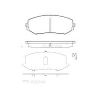 Brake pad set discs 16.5 mm TRISCAN IAM-Expertise for...