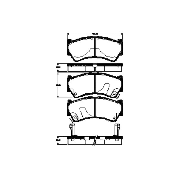Brake pad set discs 15.4 mm TRISCAN IAM-Expertise for SUZUKI BALENO and others