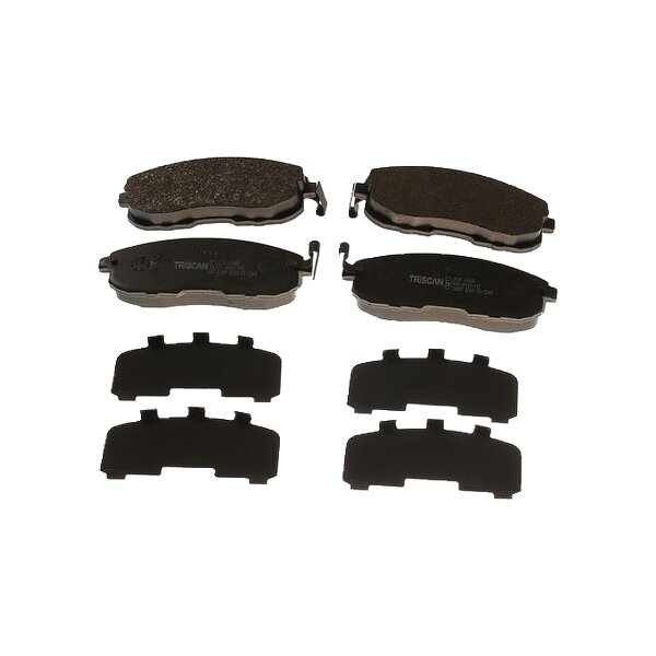 Brake pad set discs 17 mm with wear warning TRISCAN for e.g. NISSAN JUKE