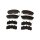 Brake pad set discs 17 mm with wear warning TRISCAN for e.g. NISSAN JUKE