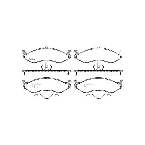 Brake pad set discs 17.2 mm TRISCAN IAM-Expertise for JEEP CHEROKEE and others