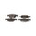 Brake pad set discs 18 mm with wear warning TRISCAN for e.g. JEEP GRAND