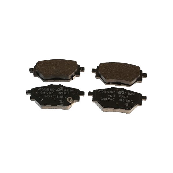 Brake Pad Set Disc Brake 17.2 mm TRISCAN IAM-Expertise for MG HS