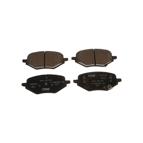 Brake pad set discs 15.7 mm incl. wear warning contact TRISCAN for MG ZS