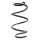 Suspension Spring front coil spring Ø 169 mm SPIDAN for NISSAN QASHQAI